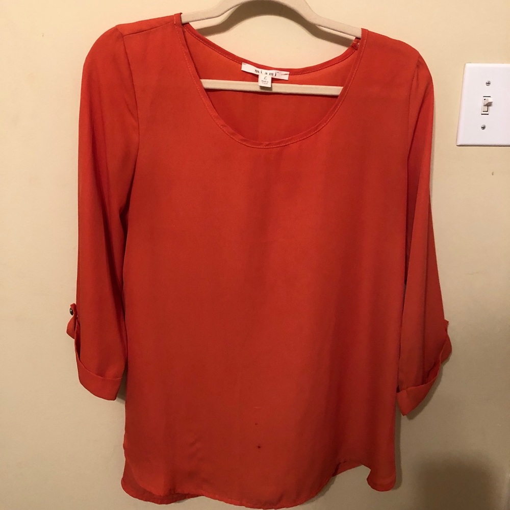 Orange blouse